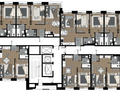 1-к. квартира, 38 м²