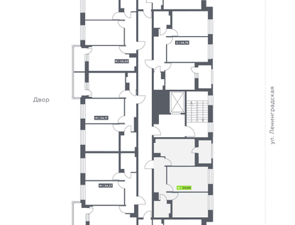 Студия, 54&nbsp;м²