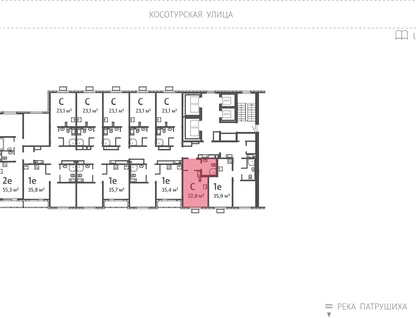 Студия, 22&nbsp;м²