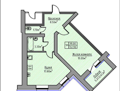 2-к. квартира, 58,8&nbsp;м²
