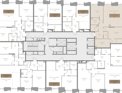 2-к. квартира, 92&nbsp;м²