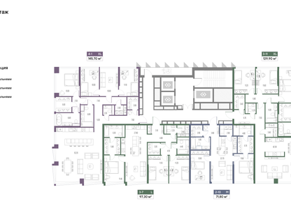 3-к. квартира, 97&nbsp;м²