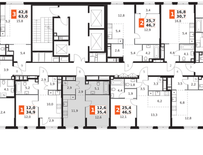 1-к. квартира, 35&nbsp;м²