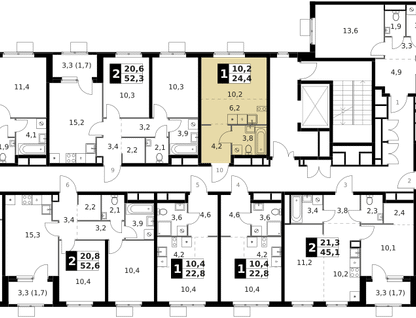 Студия, 24 м²