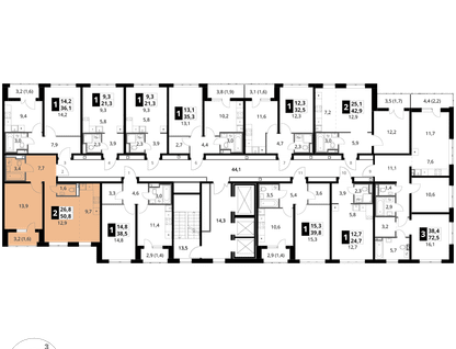 2-к. квартира, 50&nbsp;м²