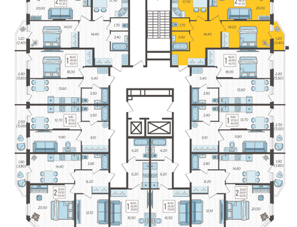 2-к. квартира, 67 м²