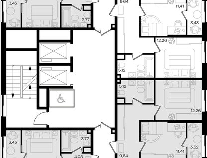 2-к. квартира, 64&nbsp;м²
