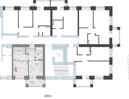 1-к. квартира, 35&nbsp;м²