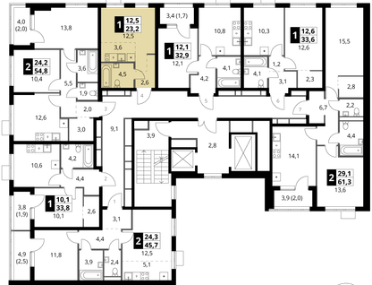 Студия, 23&nbsp;м²