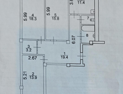 3-к. квартира, 87,4&nbsp;м²