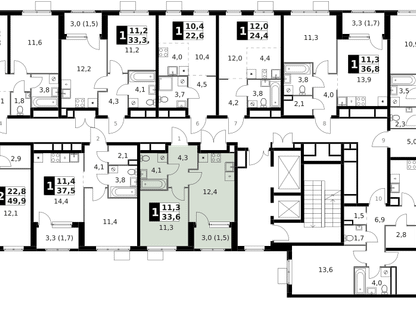1-к. квартира, 33&nbsp;м²