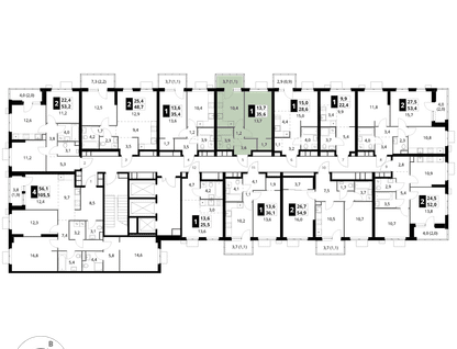 1-к. квартира, 35 м²