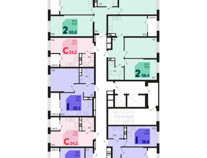 2-к. квартира, 67&nbsp;м²