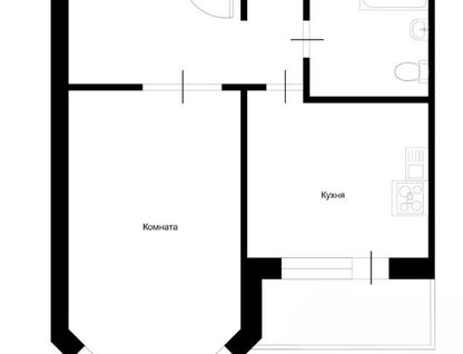 1-к. квартира, 42&nbsp;м²