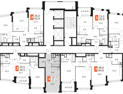 Студия, 27&nbsp;м²