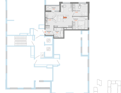 3-к. квартира, 59&nbsp;м²