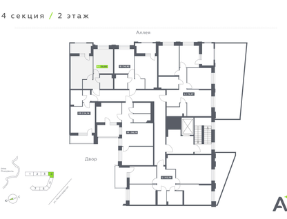 Студия, 36 м²