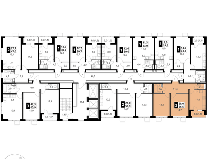 2-к. квартира, 56&nbsp;м²