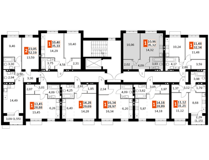 1-к. квартира, 35&nbsp;м²