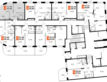 2-к. квартира, 39&nbsp;м²
