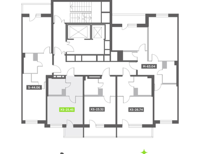 Студия, 25&nbsp;м²