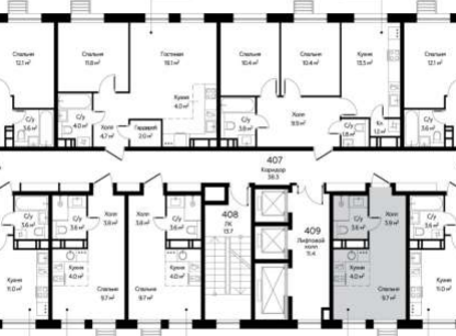 Студия, 21,2 м²