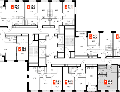 Студия, 34&nbsp;м²