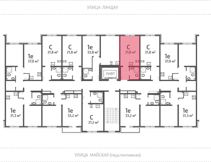 1-к. квартира, 31 м²
