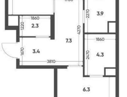 2-к. квартира, 72,3&nbsp;м²