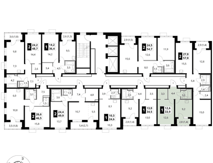 1-к. квартира, 33&nbsp;м²