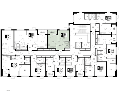 1-к. квартира, 37 м²