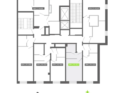Студия, 22&nbsp;м²