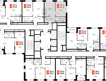 1-к. квартира, 41&nbsp;м²