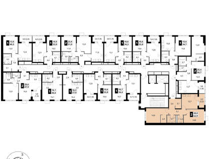 2-к. квартира, 62 м²