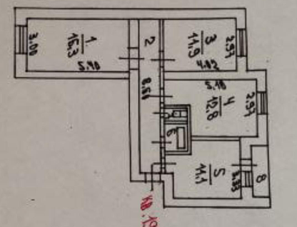 3-к. квартира, 67,2 м²