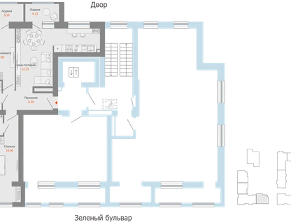 3-к. квартира, 73&nbsp;м²