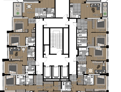 Студия, 74 м²