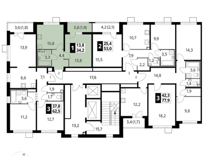 1-к. квартира, 34&nbsp;м²