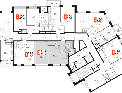 2-к. квартира, 45&nbsp;м²