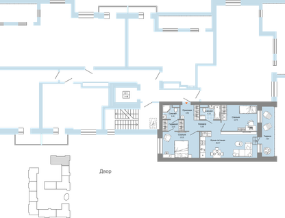 3-к. квартира, 69&nbsp;м²