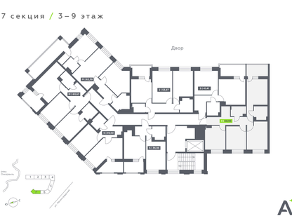 3-к. квартира, 68 м²