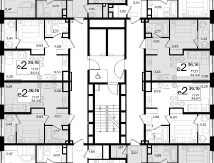 Студия, 36 м²