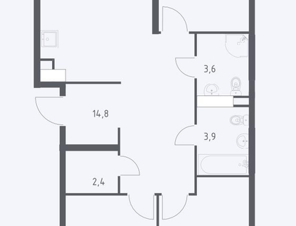 3-к. квартира, 86 м²