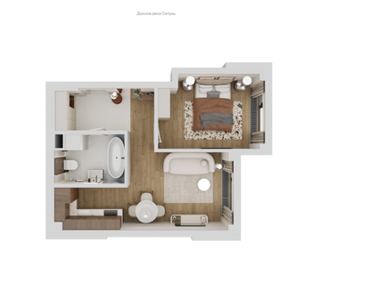 2-к. квартира, 42,1 м²