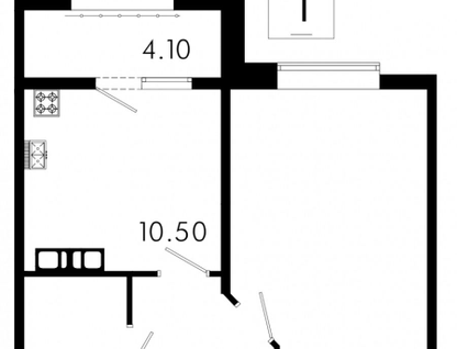 1-к. квартира, 39,4&nbsp;м²