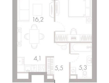2-к. квартира, 45,3&nbsp;м²