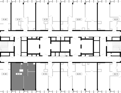 1-к. квартира, 41&nbsp;м²