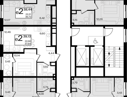 2-к. квартира, 63&nbsp;м²