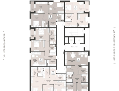 2-к. квартира, 64&nbsp;м²
