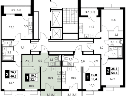 1-к. квартира, 32&nbsp;м²